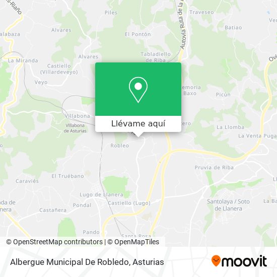 Mapa Albergue Municipal De Robledo