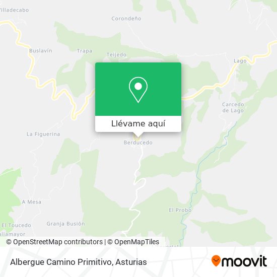 Mapa Albergue Camino Primitivo