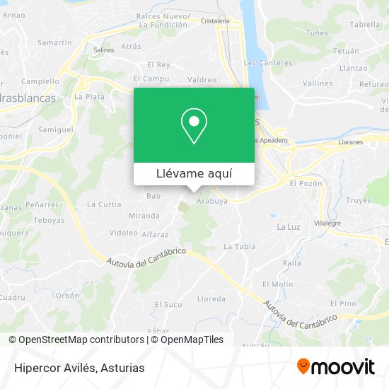 Mapa Hipercor Avilés