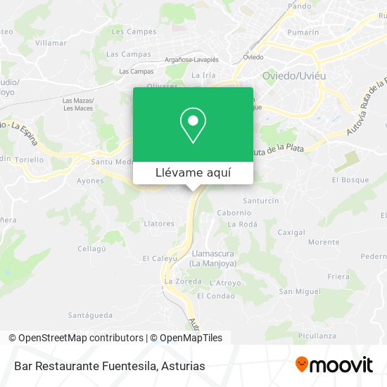 Mapa Bar Restaurante Fuentesila