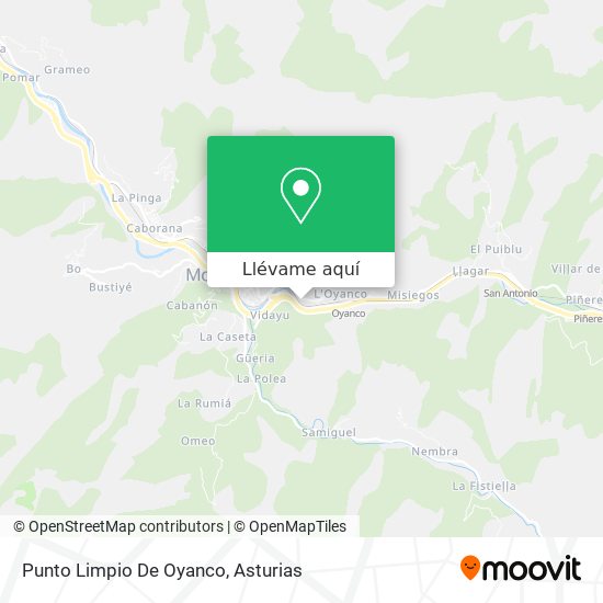 Mapa Punto Limpio De Oyanco