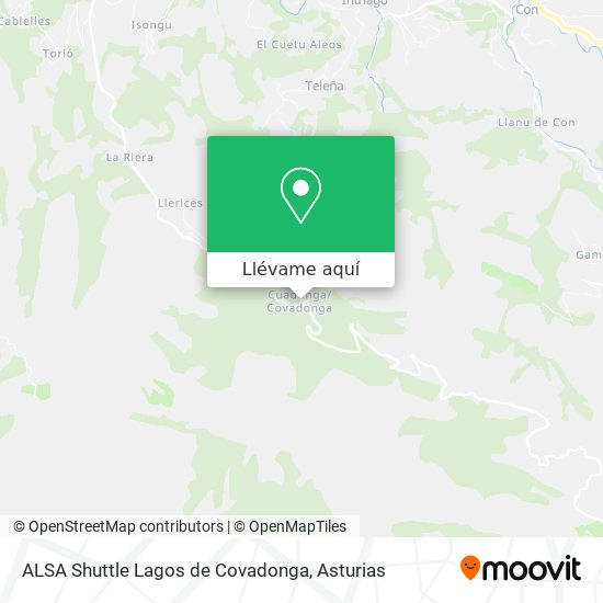 Mapa ALSA Shuttle Lagos de Covadonga