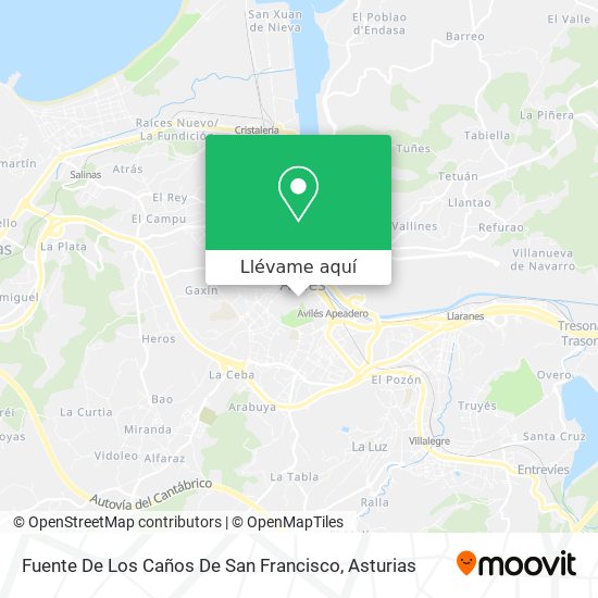 Mapa Fuente De Los Caños De San Francisco