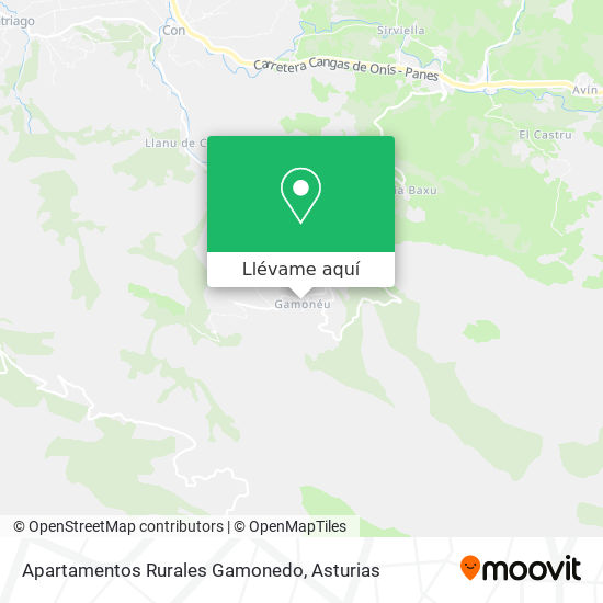 Mapa Apartamentos Rurales Gamonedo