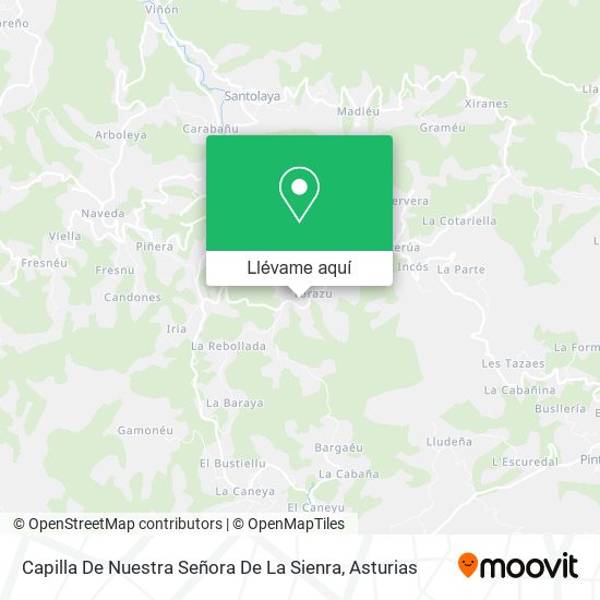 Mapa Capilla De Nuestra Señora De La Sienra