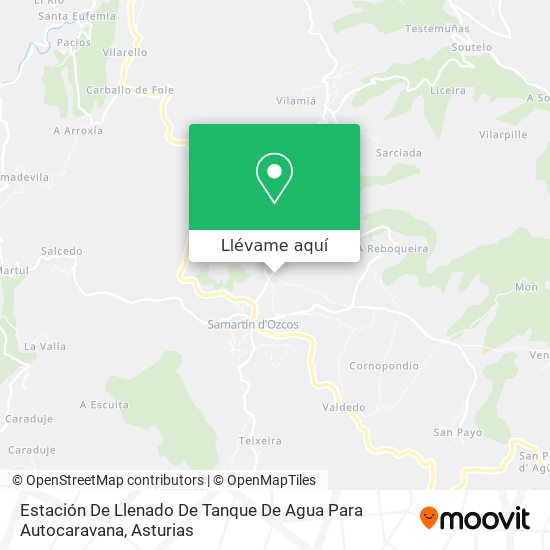 Mapa Estación De Llenado De Tanque De Agua Para Autocaravana