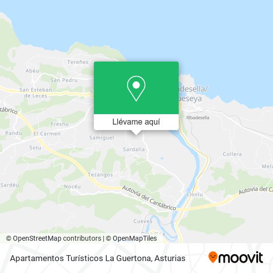 Mapa Apartamentos Turísticos La Guertona