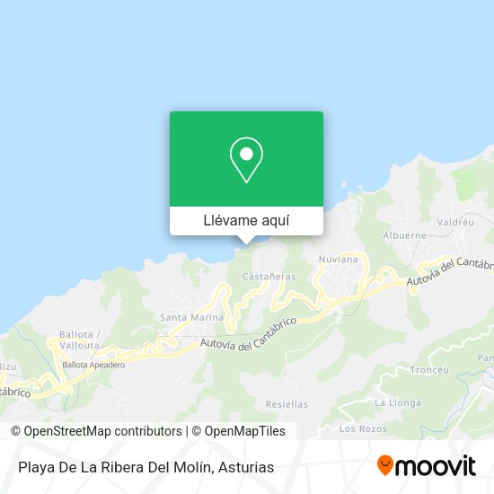 Mapa Playa De La Ribera Del Molín