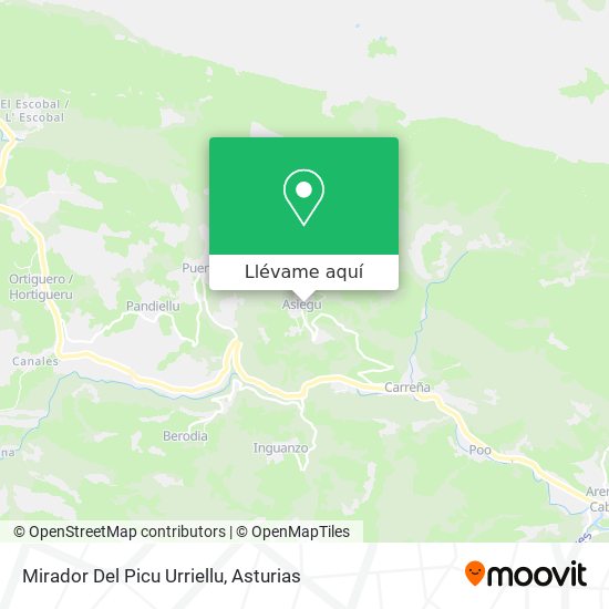 Mapa Mirador Del Picu Urriellu