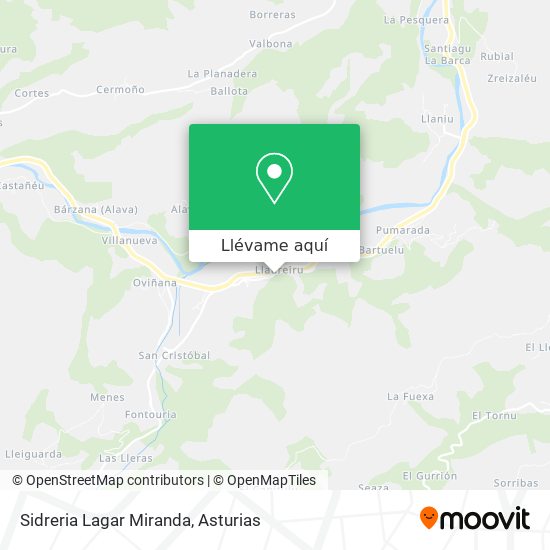 Mapa Sidreria Lagar Miranda