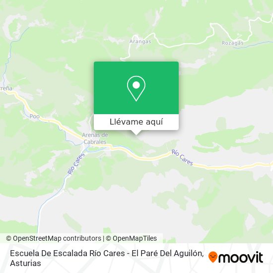 Mapa Escuela De Escalada Río Cares - El Paré Del Aguilón