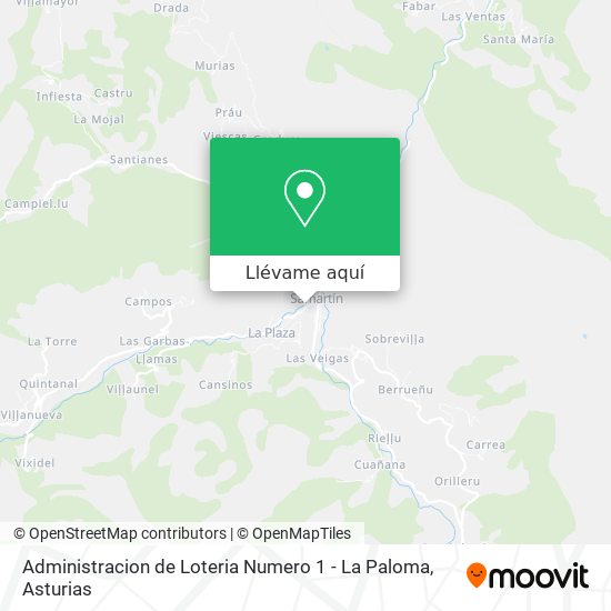 Mapa Administracion de Loteria Numero 1 - La Paloma
