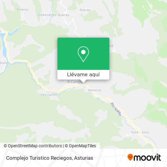 Mapa Complejo Turistico Reciegos