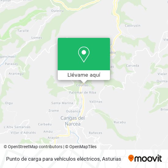Mapa Punto de carga para vehículos eléctricos