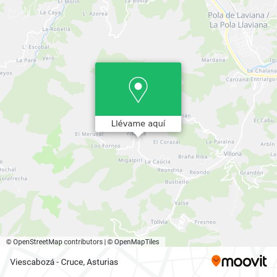 Mapa Viescabozá - Cruce