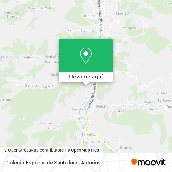 Mapa Colegio Especial de Santullano