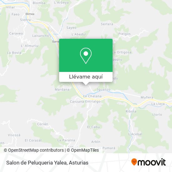 Mapa Salon de Peluqueria Yalea