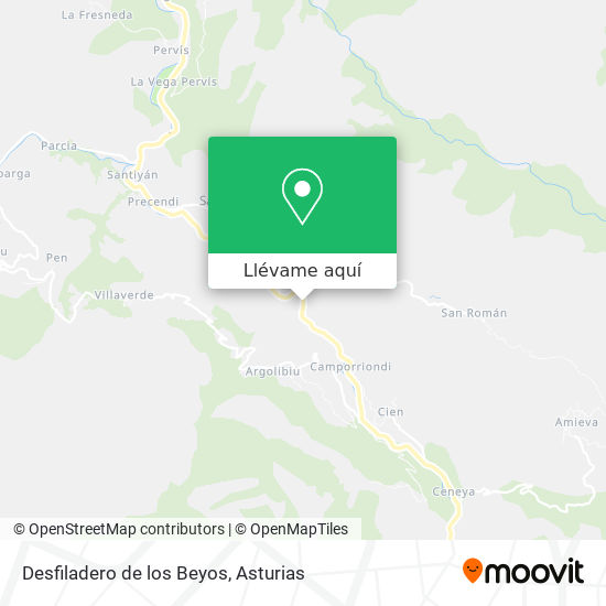 Mapa Desfiladero de los Beyos
