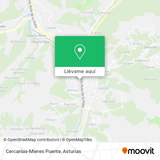 Mapa Cercanías-Mieres Puente