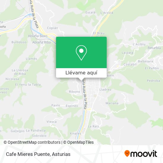 Mapa Cafe Mieres Puente