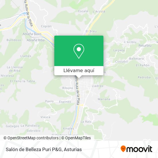 Mapa Salón de Belleza Puri P&G