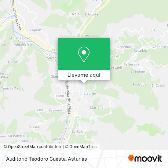Mapa Auditorio Teodoro Cuesta