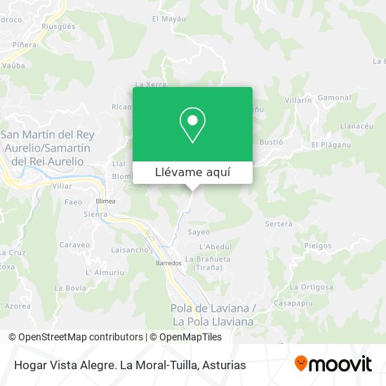 Mapa Hogar Vista Alegre. La Moral-Tuilla