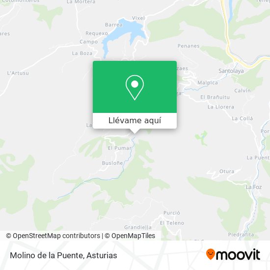 Mapa Molino de la Puente