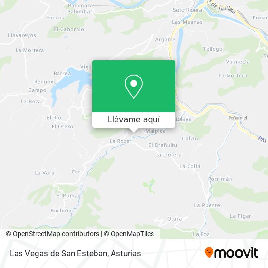 Mapa Las Vegas de San Esteban