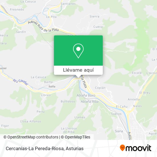 Mapa Cercanías-La Pereda-Riosa