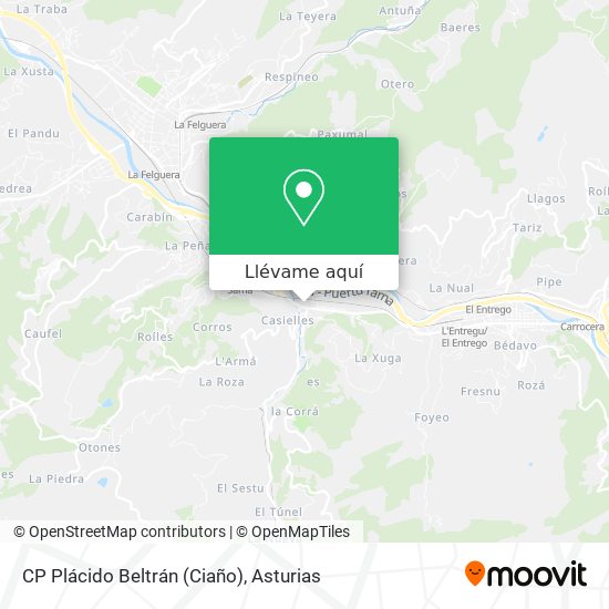 Mapa CP Plácido Beltrán (Ciaño)