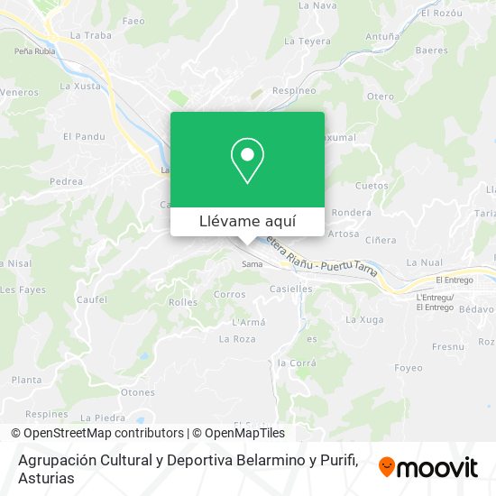 Mapa Agrupación Cultural y Deportiva Belarmino y Purifi