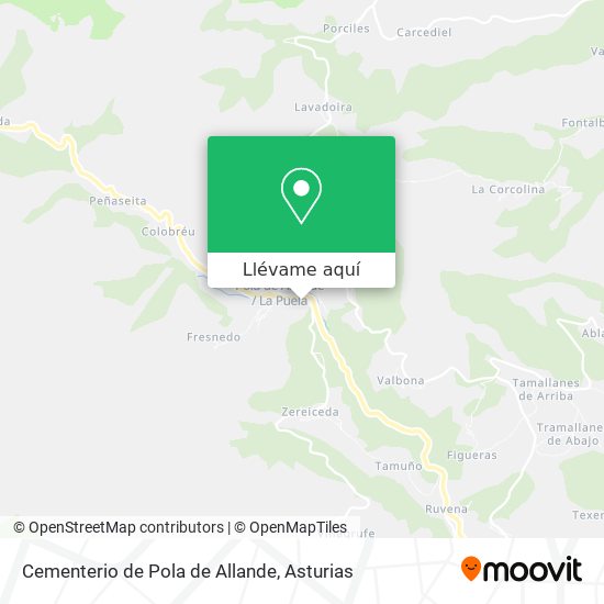 Mapa Cementerio de Pola de Allande
