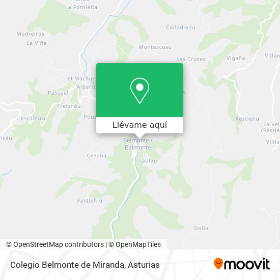 Mapa Colegio Belmonte de Miranda