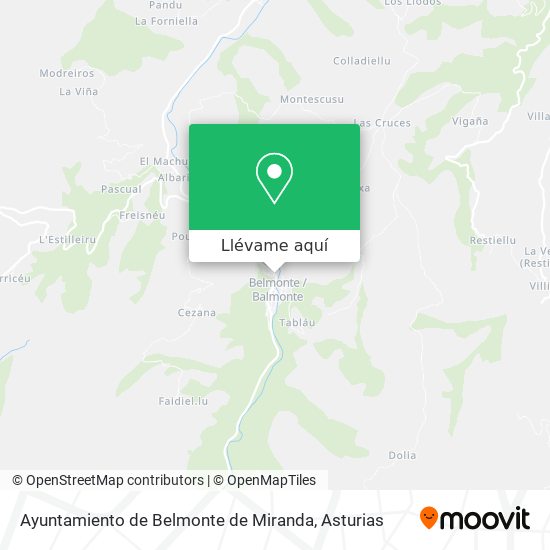 Mapa Ayuntamiento de Belmonte de Miranda