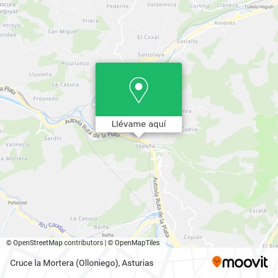 Mapa Cruce la Mortera (Olloniego)