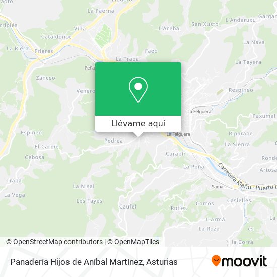 Mapa Panadería Hijos de Aníbal Martínez