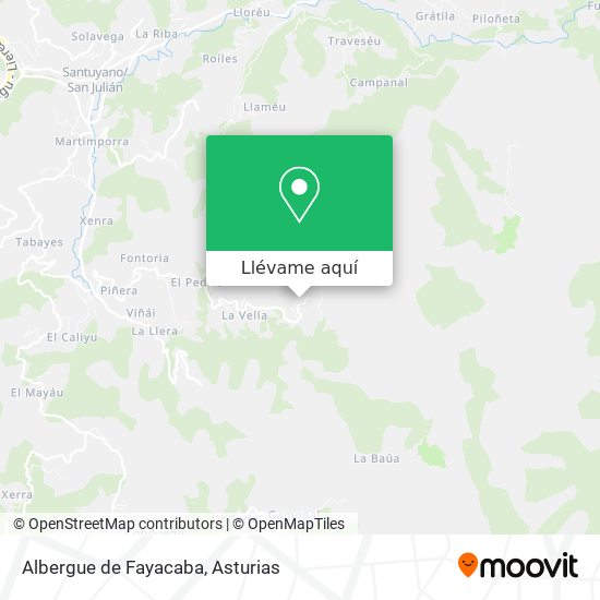Mapa Albergue de Fayacaba
