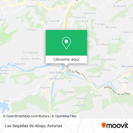 Mapa Las Segadas de Abajo