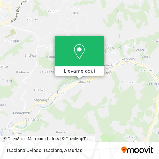 Mapa Tsaciana Oviedo Tsaciana
