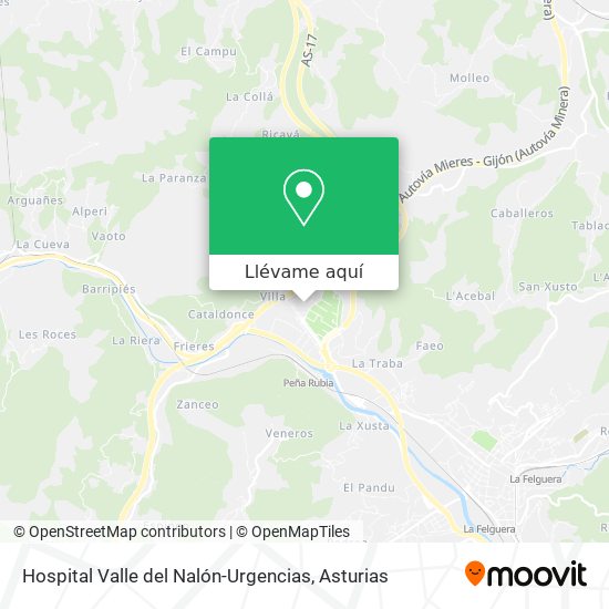 Mapa Hospital Valle del Nalón-Urgencias