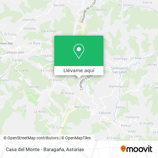 Mapa Casa del Monte - Baragaña
