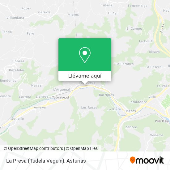 Mapa La Presa (Tudela Veguín)