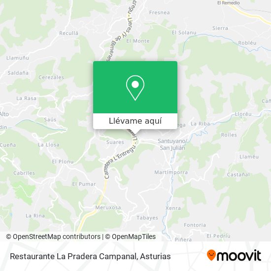 Mapa Restaurante La Pradera Campanal