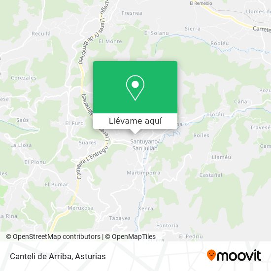 Mapa Canteli de Arriba