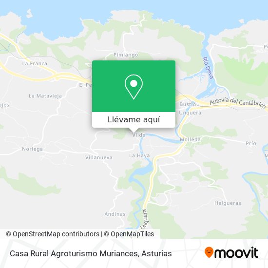 Mapa Casa Rural Agroturismo Muriances