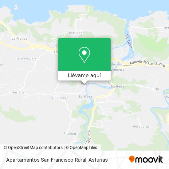 Mapa Apartamentos San Francisco Rural