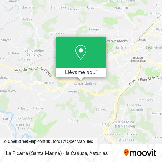 Mapa La Pixarra (Santa Marina) - la Casuca