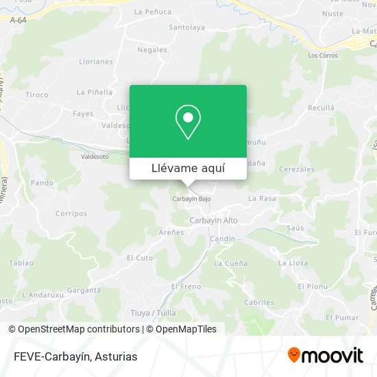 Mapa FEVE-Carbayín