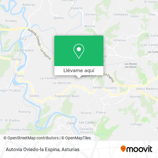 Mapa Autovía Oviedo-la Espina